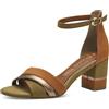 MARCO TOZZI Sandali Donna con Tacco con Cinturino Regolabile Estivi, Arancione (Terracotta Com), 37 EU
