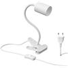 ledscom.de Lampada a morsetto, collo d'oca WAIKA, interruttore, bianco opaco, 1x GU10 max. 15W