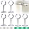 Gloryit 6 supporti per bastoni per tende in acciaio inox, per montaggio a soffitto o a parete, asta per tenda interna