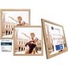 CABBEL confezione da tre (3 pezzi) cornici 30x30 cm in legno MDF Rovere con plexiglass infrangibile/Moderno