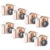 HERCHR 20pcs Scatoline Portaconfetti per bomboniere battesimo maschio/ragazza, 8 x 3 x 5 cm Oro rosa Confezione di Caramelle con Bussola e cartellini Kraft per Matrimonio, Anniversario, Laurea, Festa