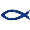 Petra's Bastel News A-KFF3350-50 - Set da 50 pesciolini con Intaglio, in 2 Diverse Misure, in Feltro Blu Scuro