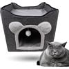 Ligo Cube - Cuccia per gatti Calda Lettino casa Letto Igloo Interno casetta cuccetta Chiusa per Gatto, Cani Piccoli, lettino Cuccioli.Nicchia nido per Gatti. (GRIGIO CHIARO)