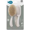 Nuvita Set Spazzola e Pettine in Setole Naturali di Lana Set per Cura dei Capelli Blu