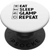Camping Camp Gift For A Camper Eat Sleep Glamp Repeat Glamping Glamper Campeggio PopSockets PopGrip Intercambiabile