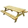 NBrand Set Birreria Tavolo + 2 Panche in Legno Giardino 200x148x70 cm IMPREGNATI