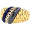 Van Cleef & Arpels - Anello in oro giallo con pietre anni '70 - Donna - lapis lazuli/oro giallo/ematite - 54