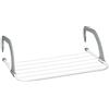 Relaxdays Stendibiancheria - Stendino sospeso per radiatore e balcone, dimensioni ridotte, grande capacità di asciugatura 3 m, bianco, lunghezza 50 cm