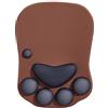 DOBAOJIA Tappetino Mouse con Poggiapolsi, Mouse Pad Ergonomico, Tappetino per Mouse con Zampa di Gatto Carino, in Morbido Silicone, Base Antiscivolo, per casa/ufficio/gioco, Marrone e Nero