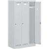 Fami Armadio spogliatoio 3 scomparti 900 X 500 X 1750/1950 H - con vano porta casco - FAMI FAN1303C00108 - Grigio