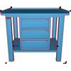 Fami Banco da lavoro per officina piano in acciaio 1031 X 705 X 855 H - armadio 3 cassetti - FAMI - Blu