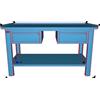 Fami Banco da lavoro per officina piano in acciaio 1507 x 705 x 855 H - 2 armadi 1 cassetto - FAMI - Blu