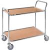 Kongamek Carrello di servizio 2 ripiani Faggio/Elettro galvanizzato Kongamek KM30770-BO