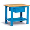 Fami Banco da lavoro per officina piano in legno 1024 X 705 X 880 H - armadio 1 cassetto - FAMI - Blu