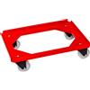 Kongamek Carrello dolly rosso 4 ruote girevoli carico 250kg - Kongamek KM683