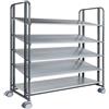Kongamek Carrello grigio scuro con freno, 5 Ripiani regolabili - Kongamek KM168-5HL-ERGO