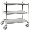 Kongamek Carrello in acciaio inox 3 ripiani con freno 910 x 590 x 965 Kongamek KM60355-S