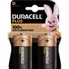 Duracell Batteria Duracell Plus D Alcalina 1.5V confezione da 2 batterie - LR20/MN1300