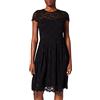 Vila Vikalila-Abito con Mantella, in Pizzo, Colore: Noos Vestito, Nero, M Donna