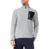 Champion Legacy Micro Polar Fleece - Half Zip Top w/Pocket Felpa, Grigio Monumento/Nero, S Uomo FW23