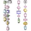 SWAROVSKI ORECCHINI GEMA MULTICOLORE PLACCATURA RODIO 5656417