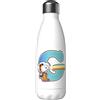 CYPBRANDS Snoopy - Bottiglia d'acqua in acciaio inox, chiusura ermetica, con motivo lettera G multicolore, 550 ml, colore: bianco, prodotto ufficiale (CyP Brands)