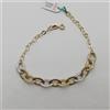 BRACCIALE DA DONNA A MAGLIA IN ORO GIALLO E BIANCO 18KT 750 2,95 GRAMMI (0365)