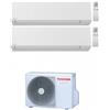 TOSHIBA CONDIZIONATORE TOSHIBA SHORAI EDGE WHITE DUAL SPLIT BTU 7000+7000+2M18G3AVG-E INVERTER R32 A+++/A+++ WIFI