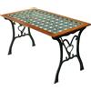 DecHome Tavolo da Giardino in Legno e Ghisa Rettangolare 110x55x60h cm - Ghiratt110