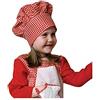 Dress Up America Cappellino da Cuoco a Quadretti Rosso per Bambini, Taglia Unica