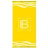 Laura Biagiotti Telo Mare Spugna di Puro Cotone con Frange Shae Giallo, Asciugamano da Spiaggia 90x170 cm, ideale anche per Piscina
