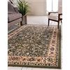 Unique Loom Kashan Collection - Tappeto tradizionale floreale con bordo verde, 274 x 366 cm