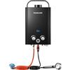 GASLAND BE158B - Scaldabagno a gas, 6 l, 30/37 mbar, sistema di doccia calda senza serbatoio con maniglia portatile, scaldabagno GPL istantaneo per la doccia da campeggio Road Trip Hot Tap Lpg Shower