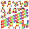 GOLDGE Regalo di compleanno per bambini 4 5 6 7 8 9 anni 15 pezzi serpente magico 24 blocchi magici magici magici snake, calendario dell'Avvento per bambini, piccoli regali per bambini e compleanni
