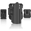 efluky Universale IPSC Fondina Pistola Polimero Holster per Beretta APX/Glock 19 17/CZ P09 P07/Walther P99/H&K USP