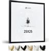 Heimlich® - Cornice - 25x25 cm, Alluminio Metallo, Nero - Piccola cornice quadrata con copertura in foglio di plastica - Solo esposizione da parete