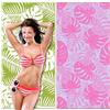 Lubibi 2 Telo mare microfibra,Asciugamano da spiaggia,coperta da Spiaggia,asciugatura rapida,Leggero e Portatile,80x160cm,per Spiaggia,Viaggi,Campeggio,Piscina,Fitness,Yoga,Sauna(motivo botanico)