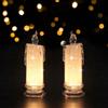 Morofme Shadow - Candele a pilastro senza fiamma a LED, 2 pezzi, funzionamento a batteria con fiamma realistica, per decorazioni romantiche e stagionali