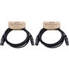 Cordial - ELEMENTS EM 5 FM, Cavo Microfonico Bilanciato, XLR Maschio/XLR Femmina 5 m, Nero (Confezione da 2)