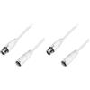 Adam Hall Cables 4 STAR MMF 0250 SNOW - Cavo microfonico XLR femmina a XLR maschio 2,5 m (Confezione da 2)
