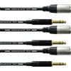 Cordial - CFM 1.5 MV Cavo Bilanciato, XLR Maschio/Jack TRS REAN 1,5 m, nero (Confezione da 3)