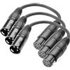 Adam Hall Cables 3 STAR DHM 0020 - Adattatore DMX XLR femmina 5 poli a XLR maschio 3 poli 0,2 m (Confezione da 3)