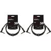 Fender Cavo Deluxe Series, 0,9 m, Colore nero, 2 LED (Confezione da 2)