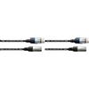 Cordial Fair Line - Cavo microfonico da XLR a XLR, con connettore Rean Neutrik, 0,5m, nero (Confezione da 2)