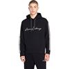 Armani Exchange Bonded Cotton Signature-Felpa con Cappuccio, Navy Scuro, M Uomo