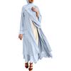 Bluelucon Abito da donna musulmano Burka intero da donna Abaya set lungo elegante turco musulmano abiti lunghi set da donna vestito con Hijab, verde, XXL