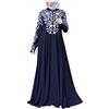 Bluelucon Abbigliamento Musulmano Donne Islamico Burka Abaya Set Lungo Elegante Turco Musulmano Abiti Lunghi Set Pregare Vestiti Per Le Donne Musulmani, Blu, XXL