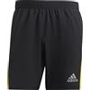 adidas Own The Run Shorts Pantaloncini Corti, Black/Bold Gold/Reflective Silver, XS 5 inch Men's