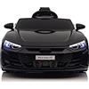 TOYSCAR Macchina Elettrica Per Bambini Audi RS e-Tron Auto Elettrica Per Bambini Telecomandata Sedile In Pelle Porte Apribili Doppio Motore Elettrico 12V Carico 25 Kg TOYSCAR Nero