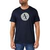 Armani Exchange Slim Fit Circle Logon AX Pima Cotton Tee T-Shirt, Blu Navy, XL Uomo